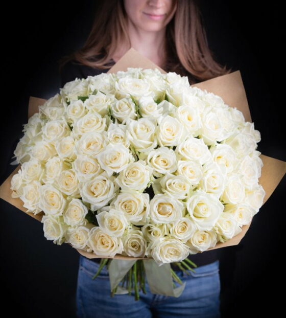101 белая роза