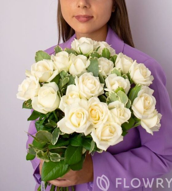 21 белая роза