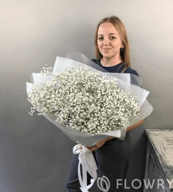 букет из гипсофилы
