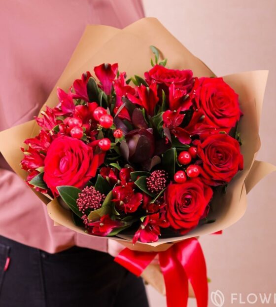 красный букет