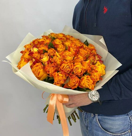 51 оранжевая роза
