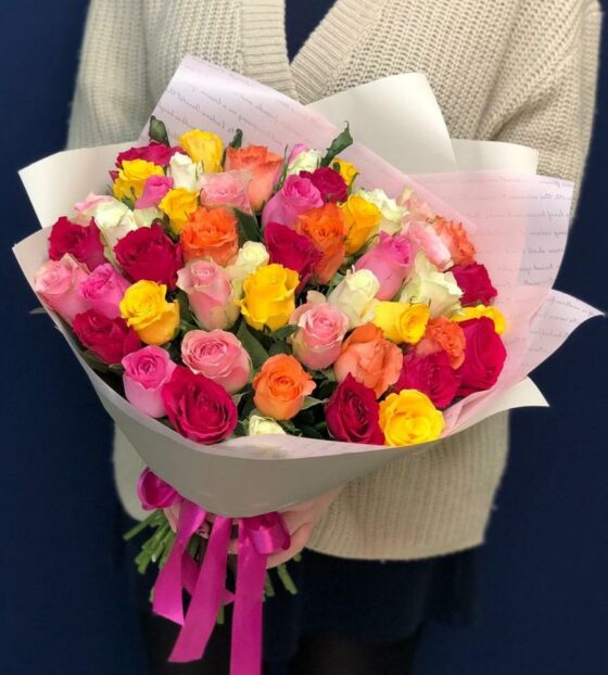 51 роза микс кения