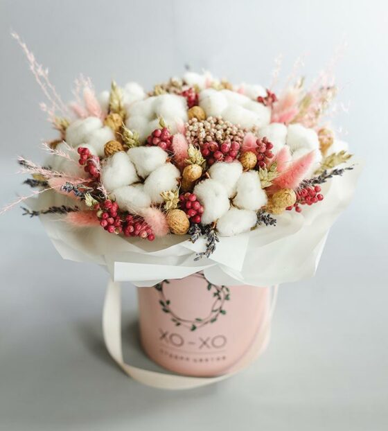 сухоцветы в коробке