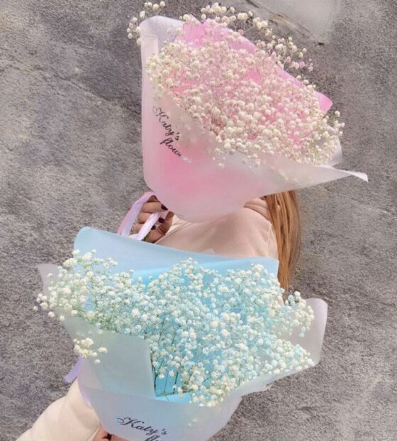 букет из гипсофилы