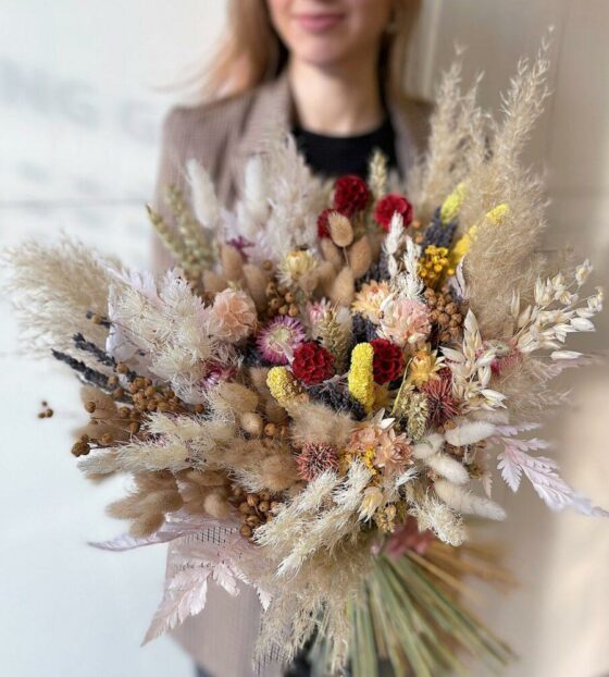 букет из сухоцветов
