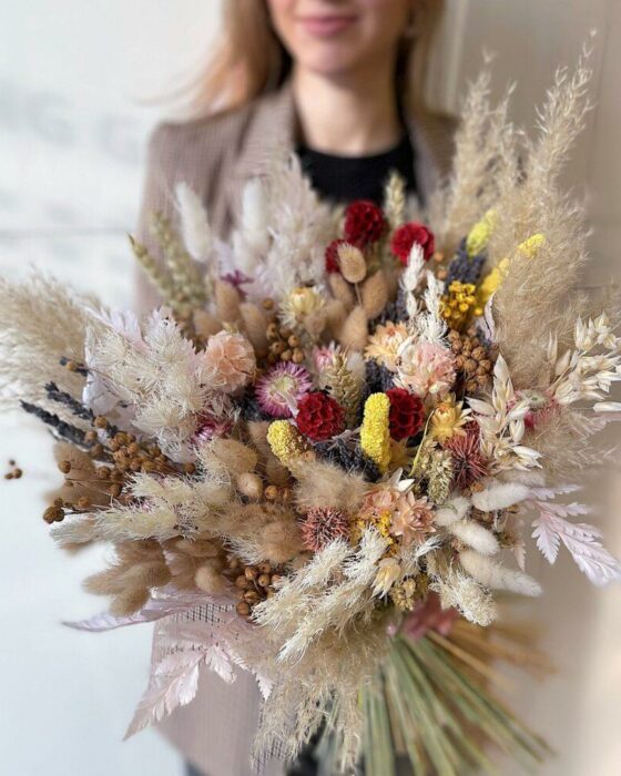 букет из сухоцветов