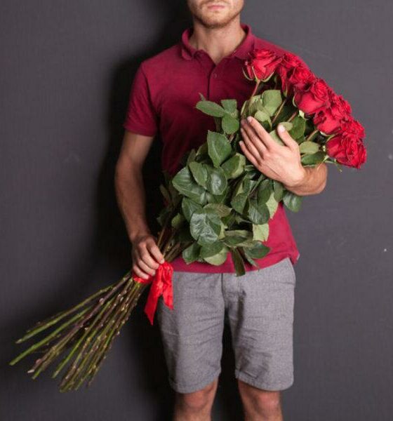 15 красных роз 100 см