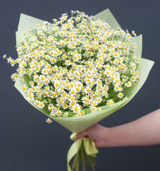 букет с танацетумом