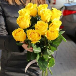 11 желтых роз эквадор
