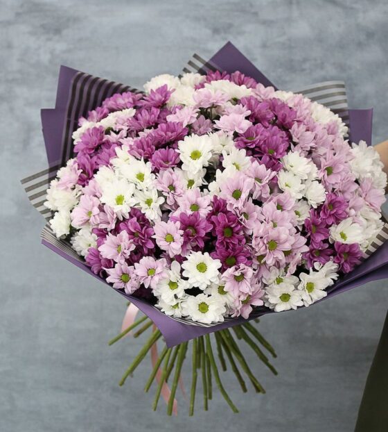 большой букет из хризантемы