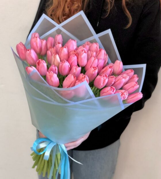 51 розовый тюльпан