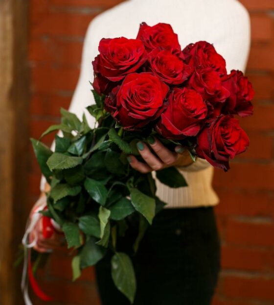 9 красных роз эквадор