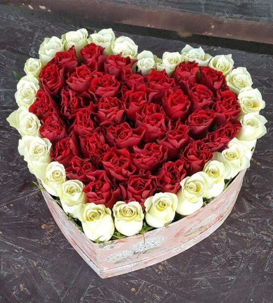 розы в виде сердце