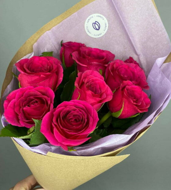 9 роз букет