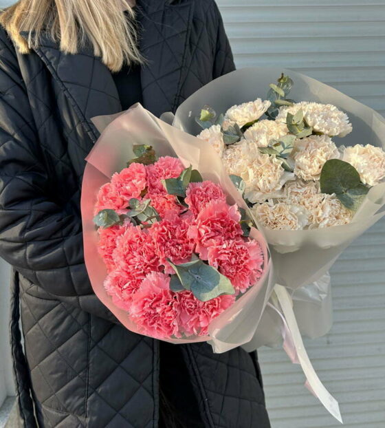 букет с диантусами