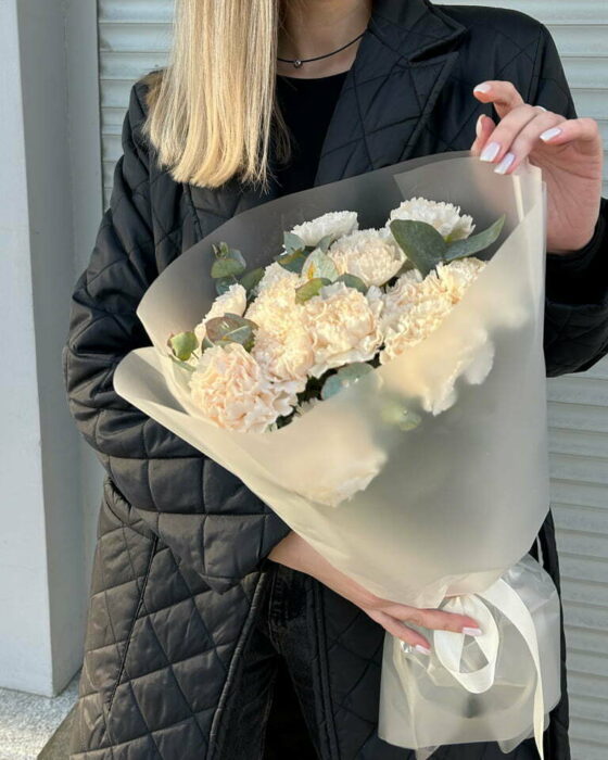 персиковые диантусы