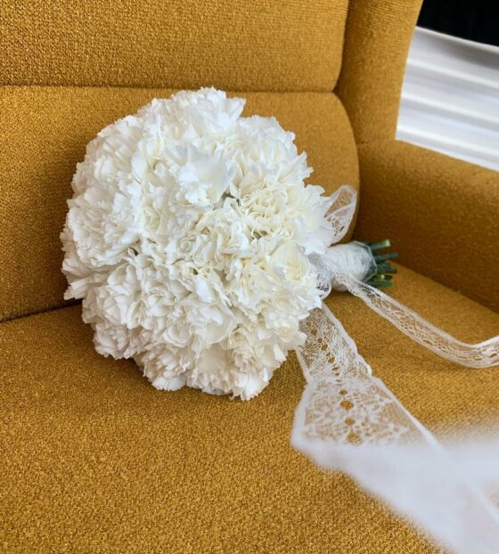 свадебный букет из диантусов