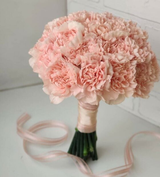 свадебный букет из диантусов