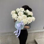 французские розы в коробке