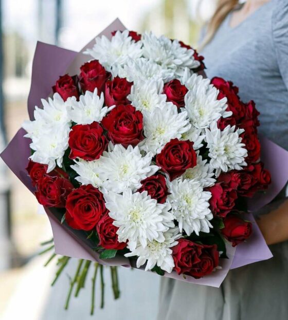 сборный букет из роз