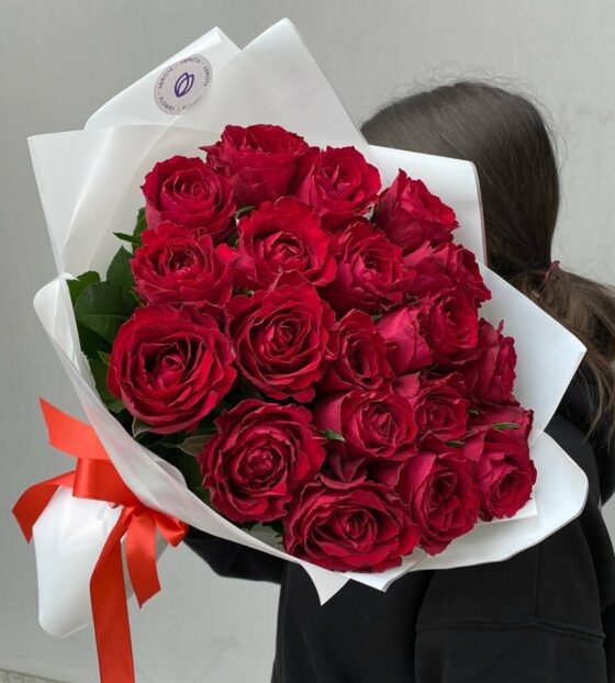 21 красная роза