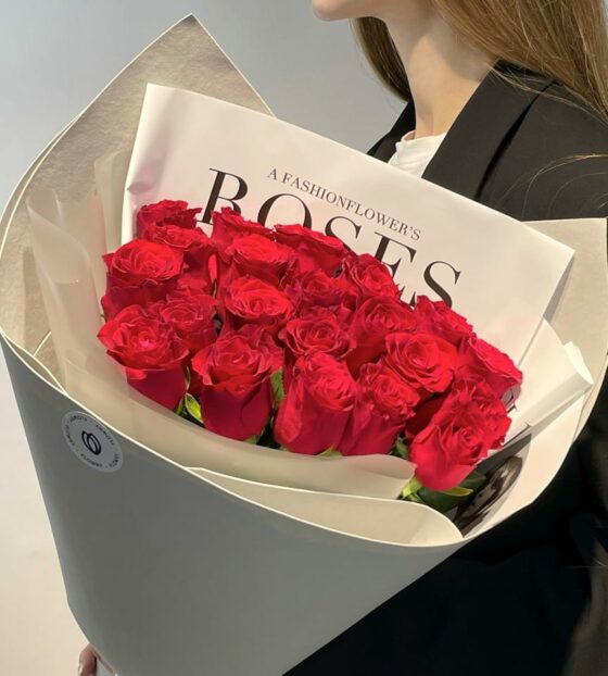21 красная роза