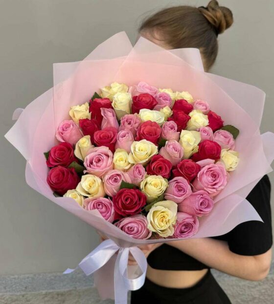 51 роза микс