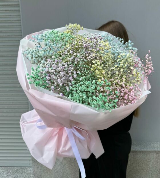 Большой букет из гипсофилы