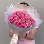 Букет из 25 розовых роз