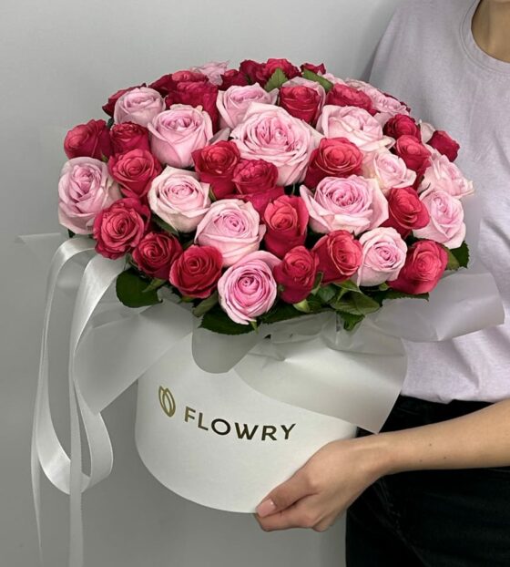 розы в коробке