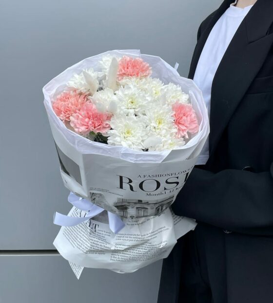 букет с диантусами