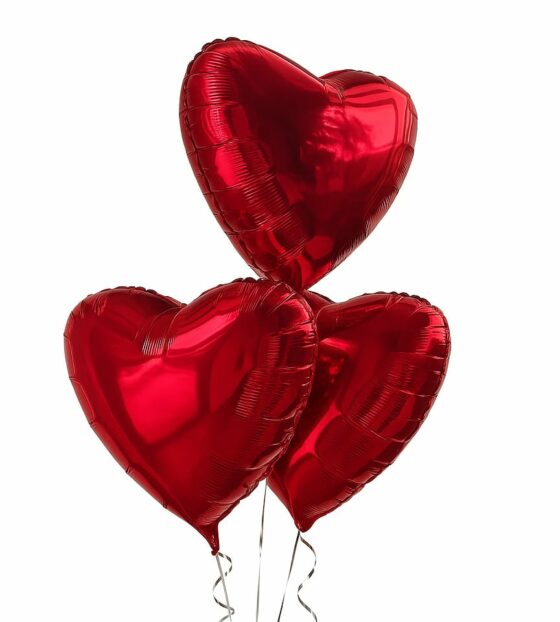 шары в виде сердца 3 шт