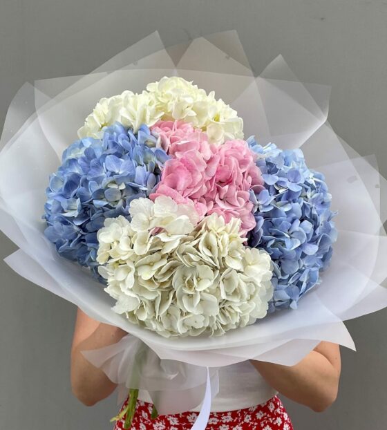 букет из гортензий микс
