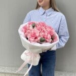 9 нежно-розовых французских роз — изображение 3