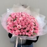 Букет из 101 нежно-розовой розы Celeb