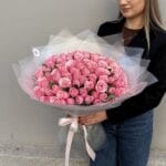 Букет из 101 нежно-розовой розы Celeb — изображение 2