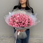 Букет из 101 нежно-розовой розы Celeb — изображение 3