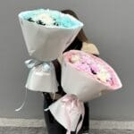 Монобукет из 7 нежных хризантем — изображение 2