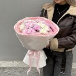 Монобукет из 7 нежных хризантем — изображение 3