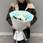 Монобукет из 7 нежных хризантем — изображение 4