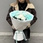 Монобукет из 7 нежных хризантем — изображение 4