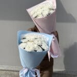 Букет из 5 пушистых хризантем