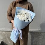 Букет из 5 пушистых хризантем — изображение 5