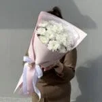 Букет из 5 пушистых хризантем — изображение 3
