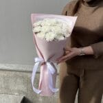 Букет из 5 пушистых хризантем — изображение 6