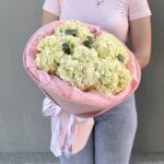 Букет из белых гортензий — изображение 3